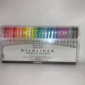 Zebra Mildliner Double Ended Highlighter Variety Pk, Asst Ink, 25/PK (ZEB78525